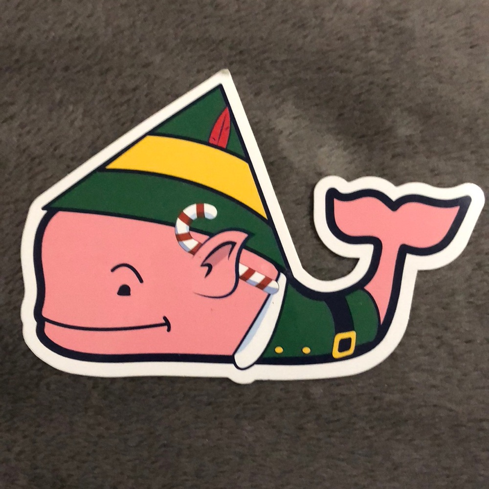 Vineyard Vines Whale as an Elf Sticker!!